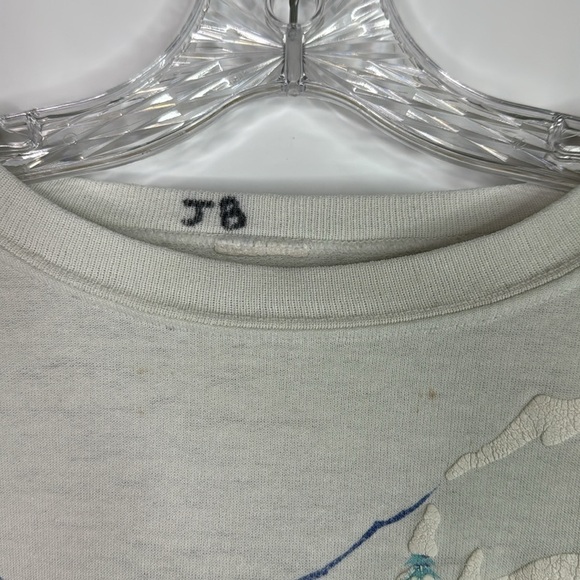 Vintage Winter AOP Ski Puffy Paint Sweatshirt XL/XXL - Picture 8 of 10